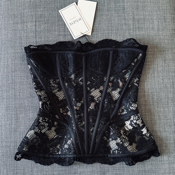 Rozie Corsets, Lace Top, nwt, size FR36 (US 0, XS). - Picture 4 of 10